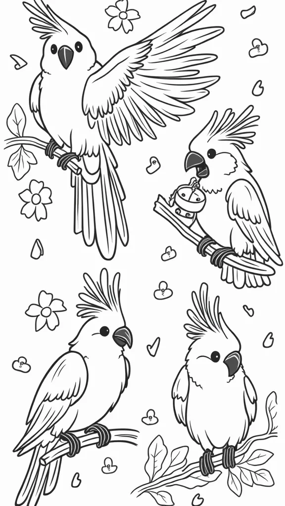 cockatiel coloring pages